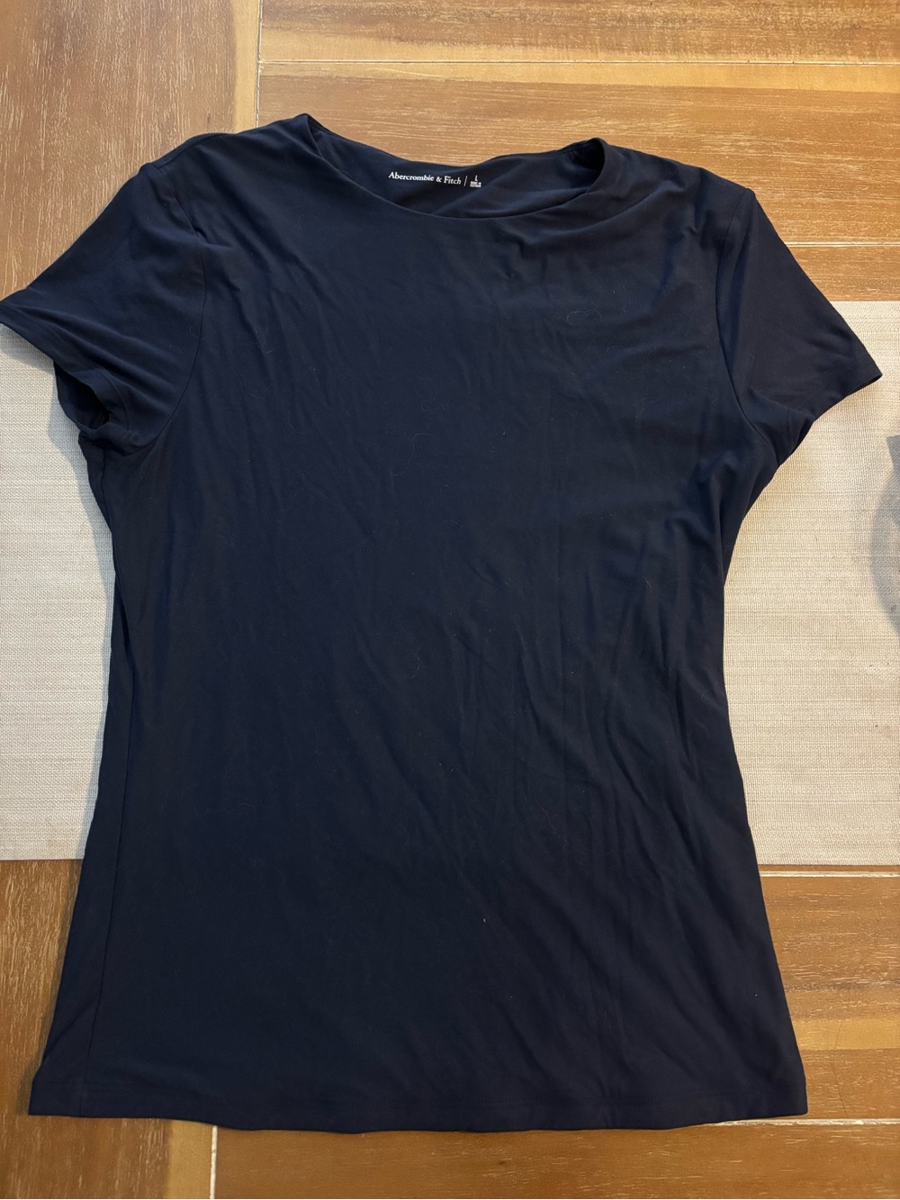 Abercrombie & Fitch Navy Seamless Short Sleeve Tee - Picture 2 of 3